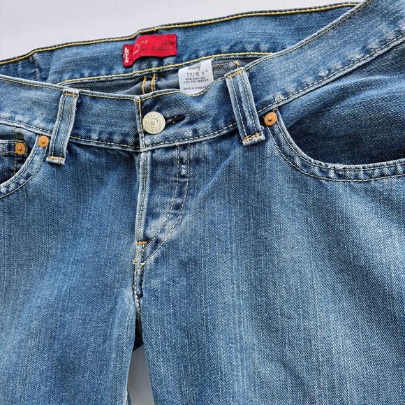 Vintage Levi's Type 1 Low Slouch Jeans Youth 13M Y2K Made in Hong Kong 1998 - Picture 2 of 16